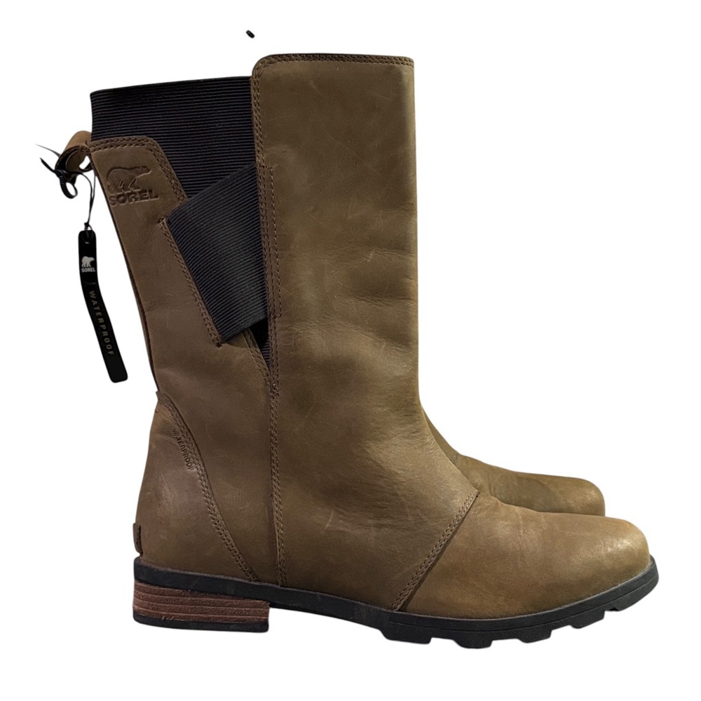 Sorel Emelie Leather Mid Boot Tan/Brown Women’s 10.5 NWT